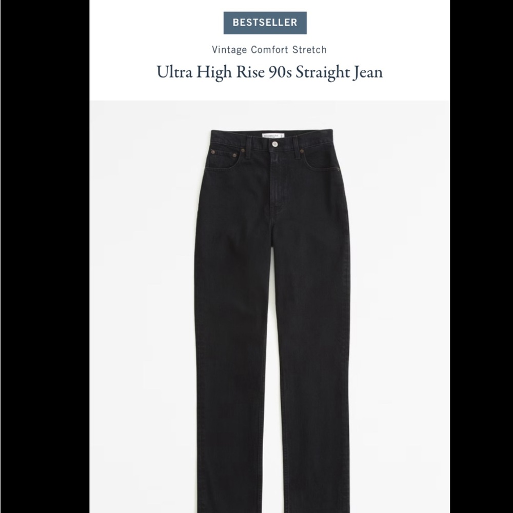 Abercrombie & Fitch Black Straight Jeans